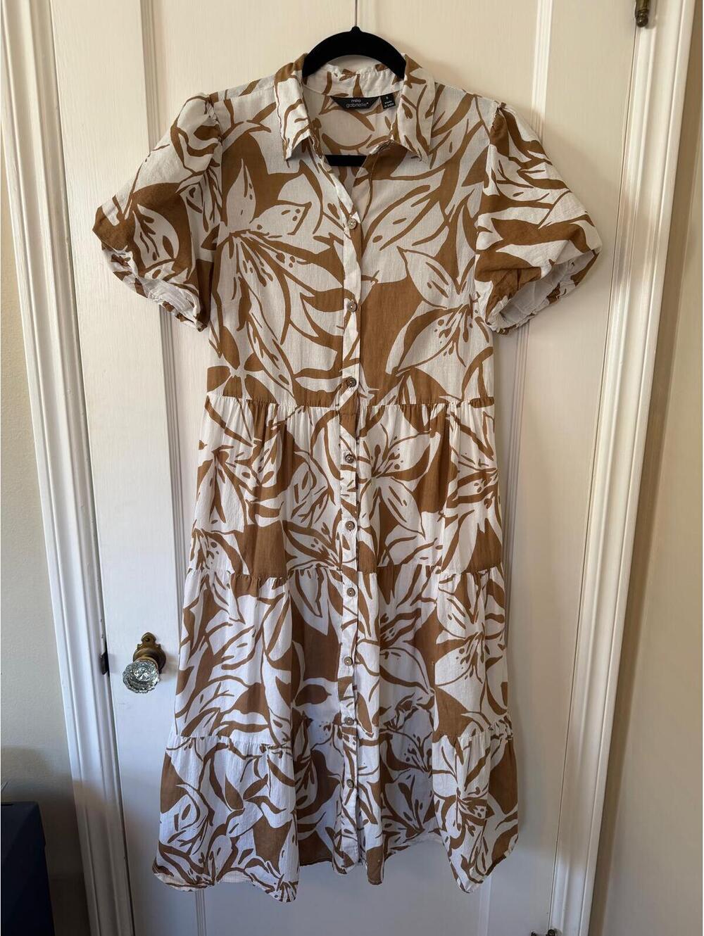 Mlle Gabrielle Floral Button Front Cotton Dress Size S